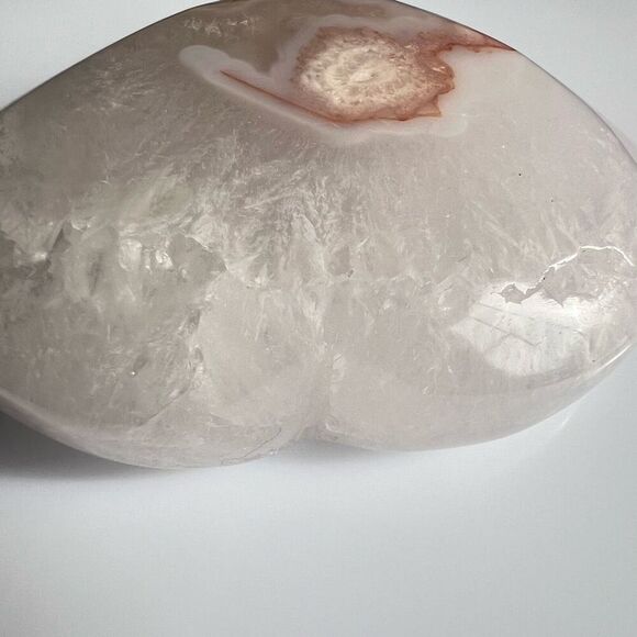 Flower Agate Heart Carving (#9)‎ - Picture 3 of 11